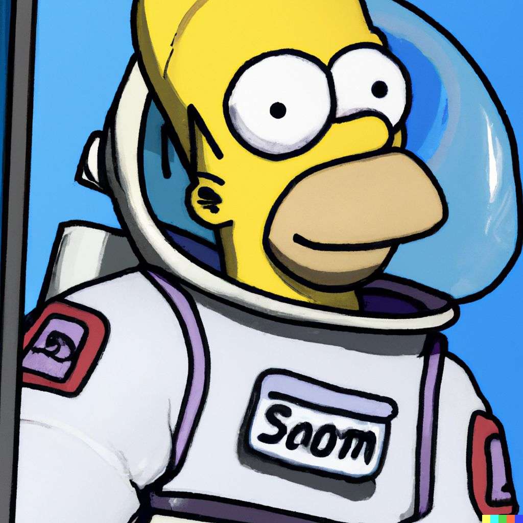 an astronaut, screenshot from The Simpsons